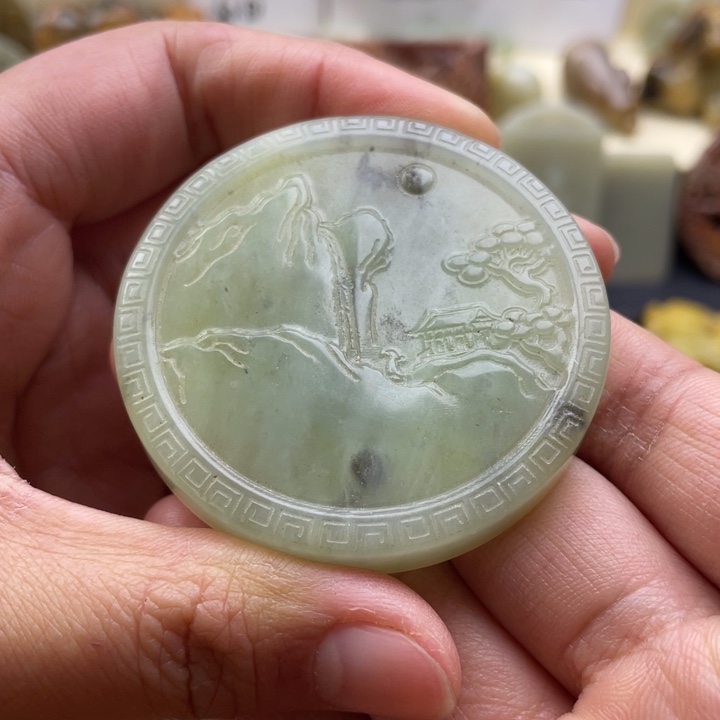 蛇纹石玉颈饰未镶嵌40