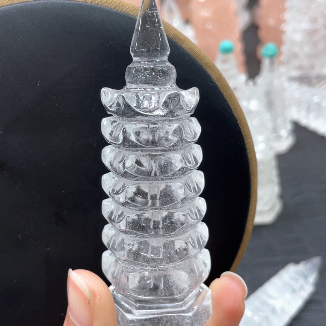 水晶摆件文昌塔未镶嵌