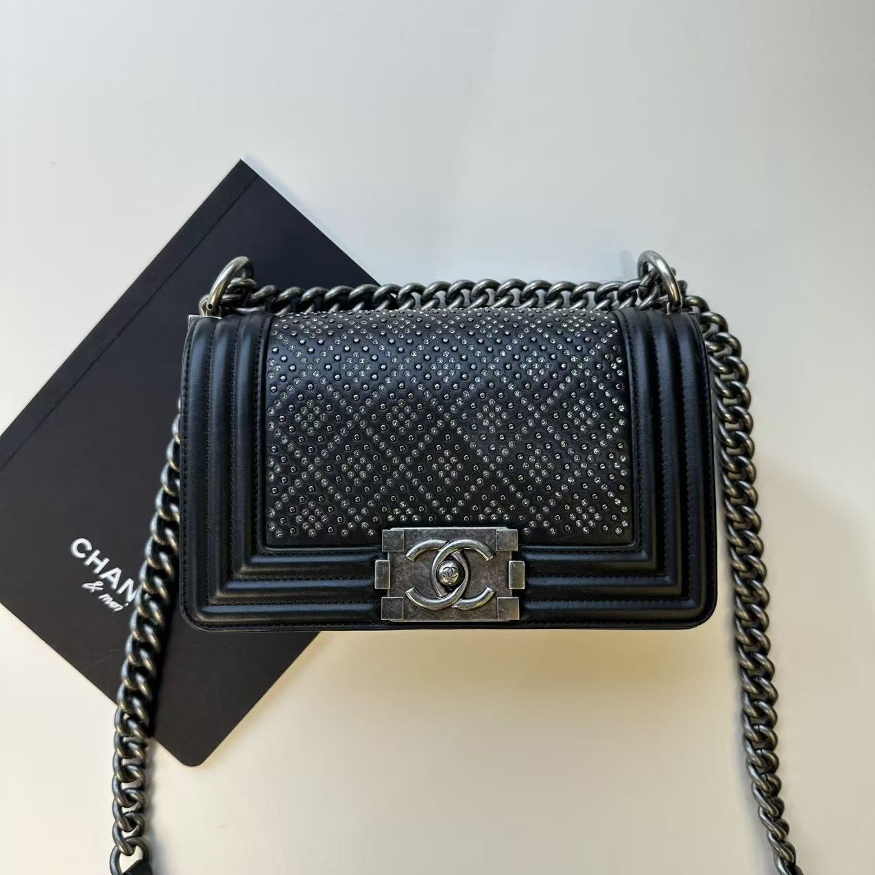 95新 Chanel/香奈儿 98新 奢总管/小号leboy包/00215