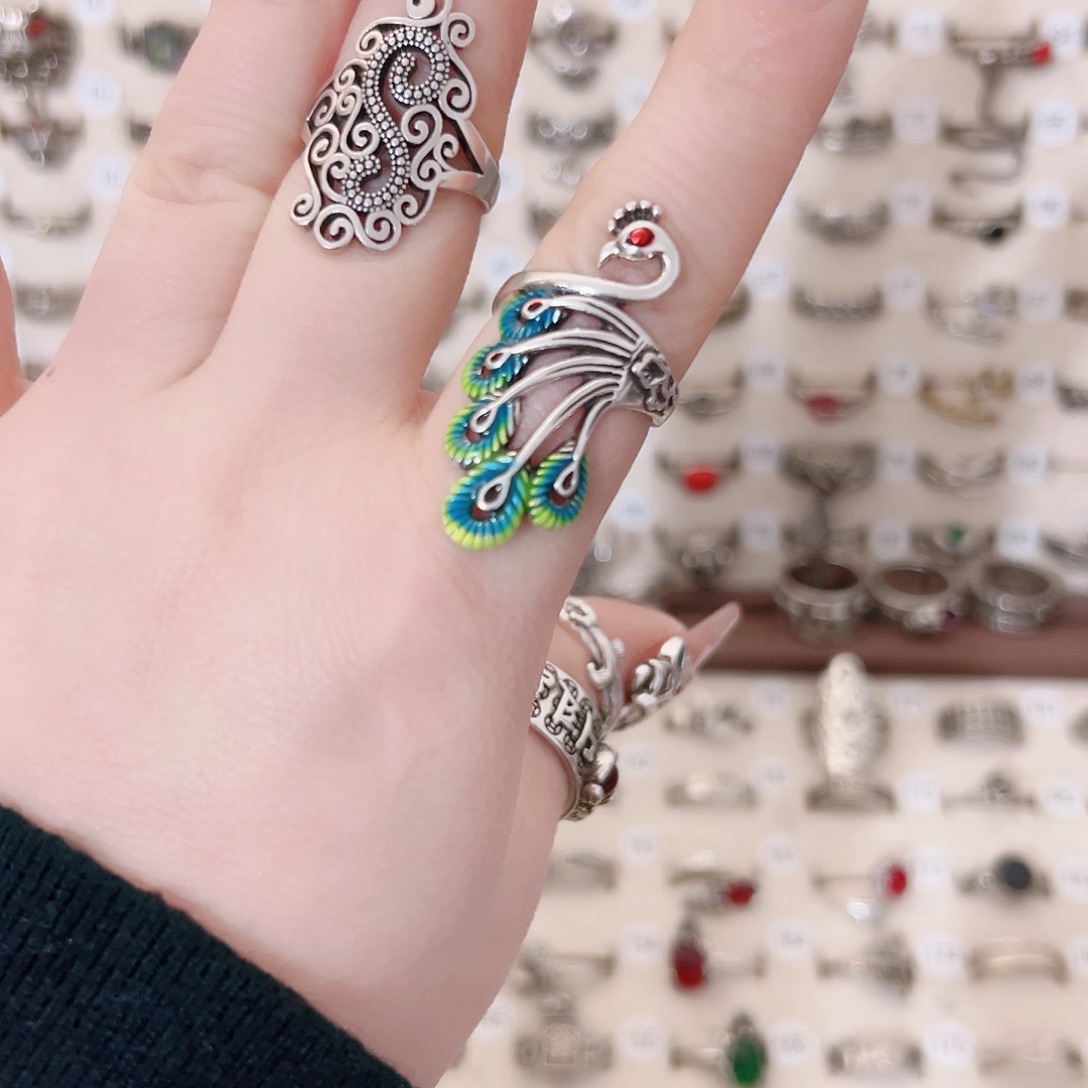 铜合金新款彩色大孔雀