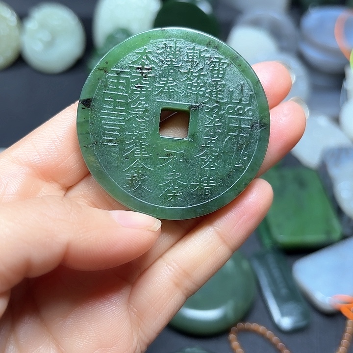 和田玉珠宝半成品未镶嵌我***乐