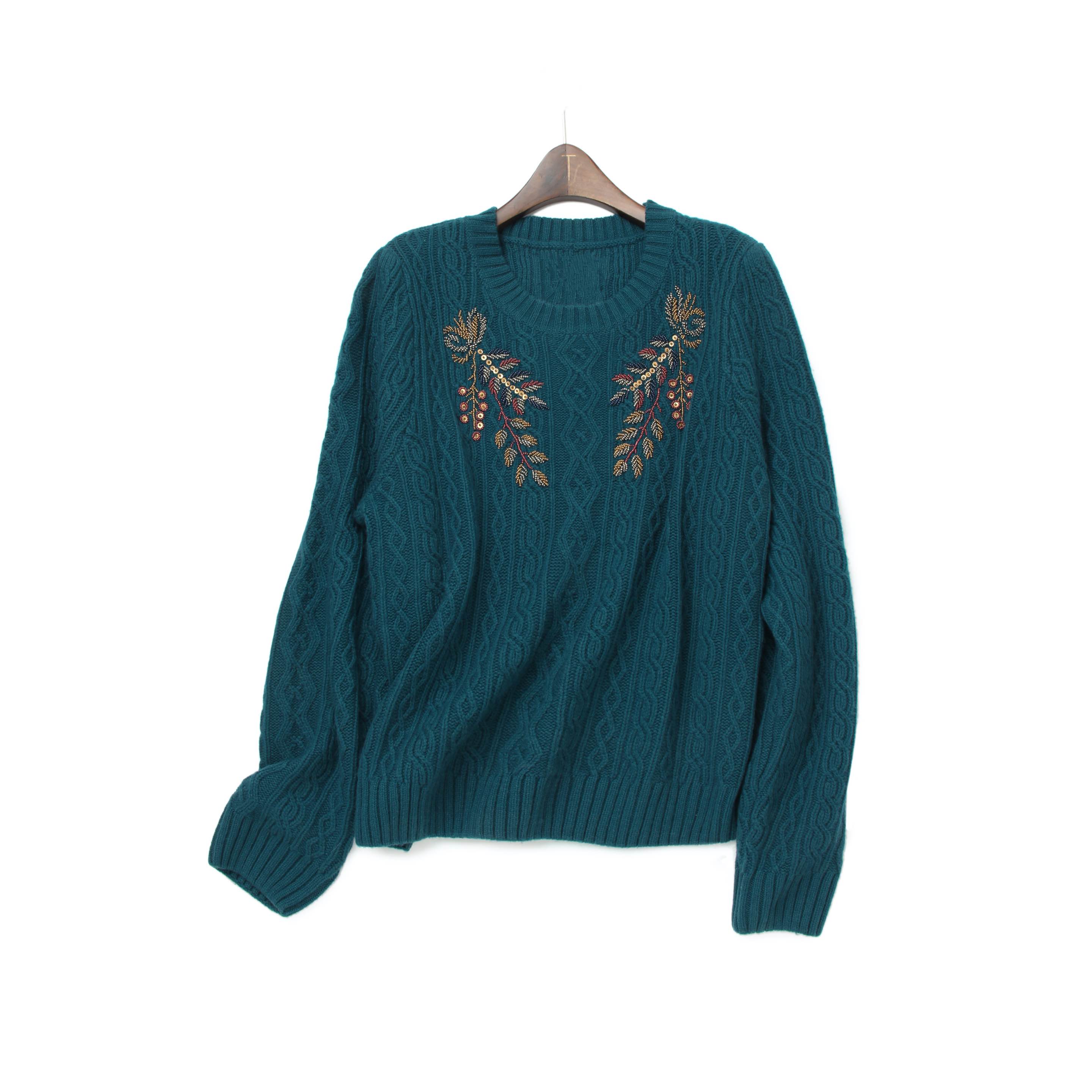 【暖冬新款】手工穿珠混绒打底衫  秋冬搭配必备 MRYF6013