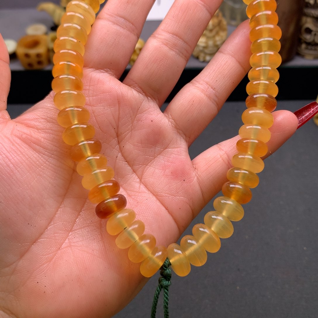 驼骨把件好看羊角