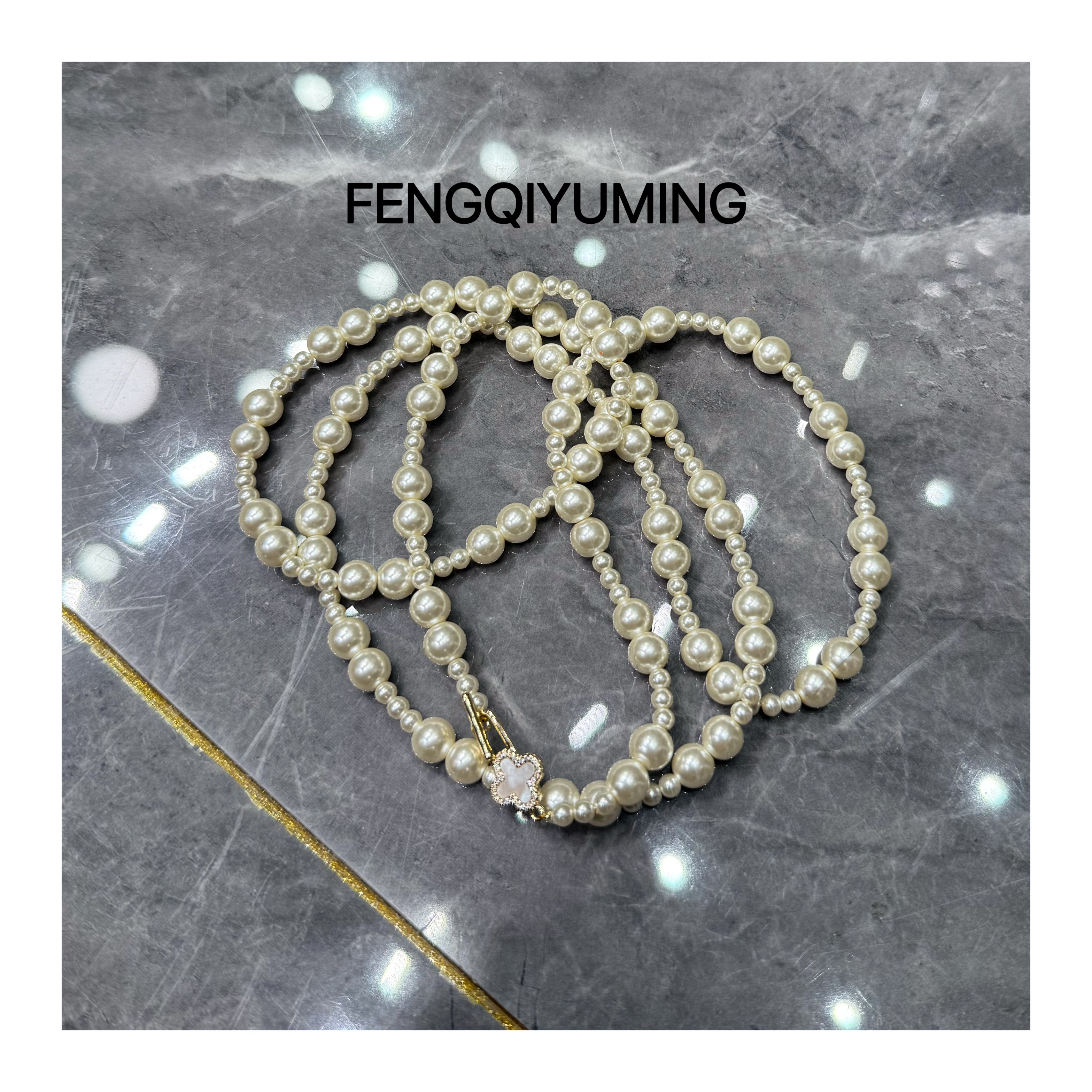 非金属仿珍珠吊坠 非金属仿珍珠项链 贝珠项链百搭项链