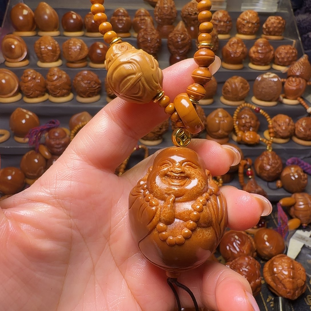 霞***霞橄榄核手串/手链弥勒3.9