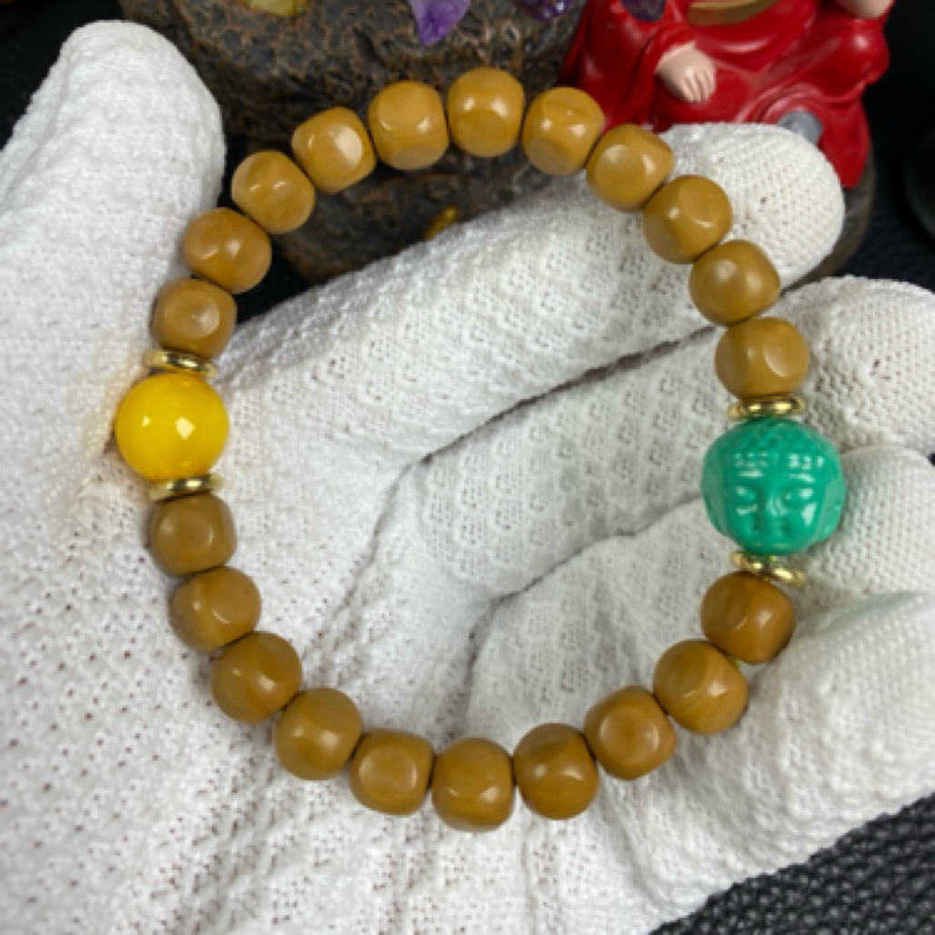 猴头核桃精工高抛雕刻六方反油手串卡9 A126