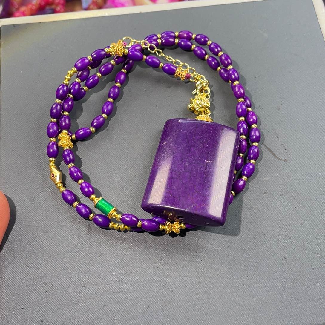 无无夹层帝王紫毛衣链11号