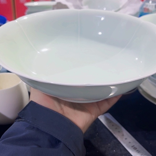 Z***柒景德镇瓷器精品葵口汤碗9寸