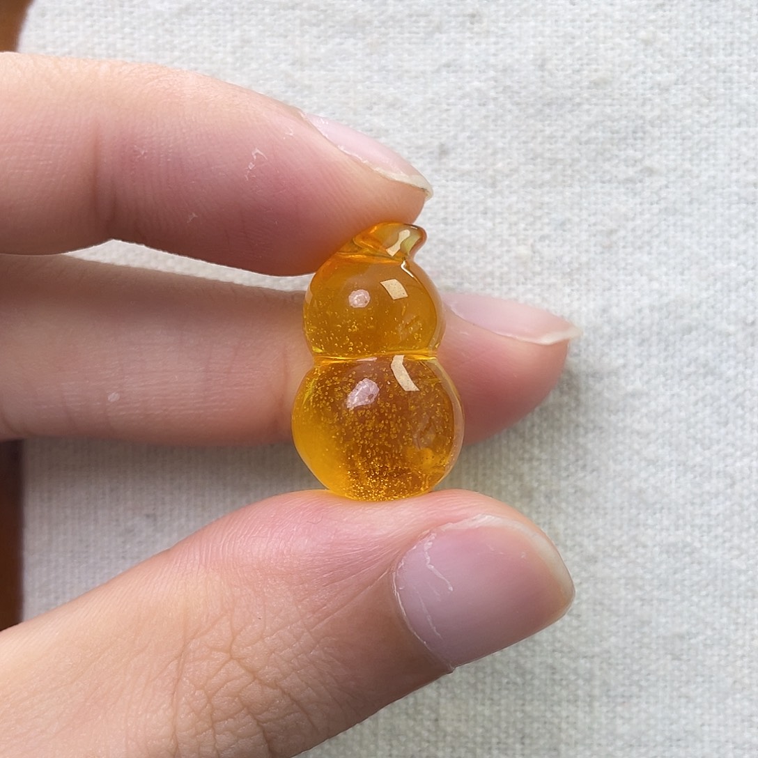 琥珀未镶嵌珠宝奇石金沙葫芦