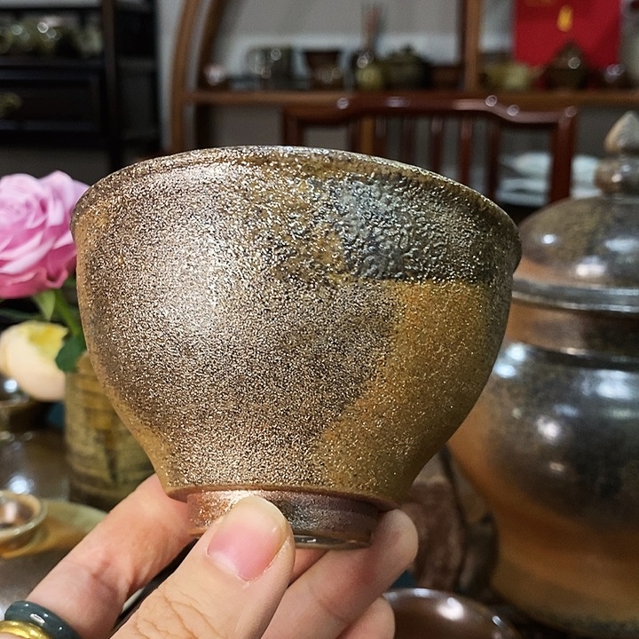 你***好陶金银沙缸杯180毫升