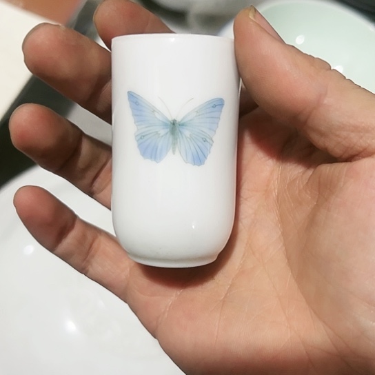 盘手绘杯一个陶瓷陶瓷