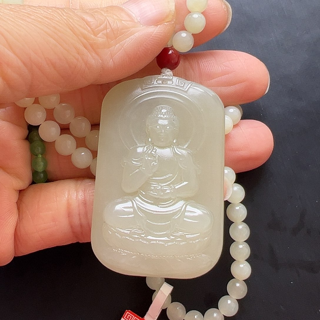 和田玉颈饰未镶嵌龙***6