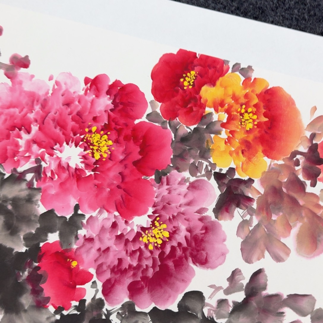 国画纯手绘山水花鸟作品