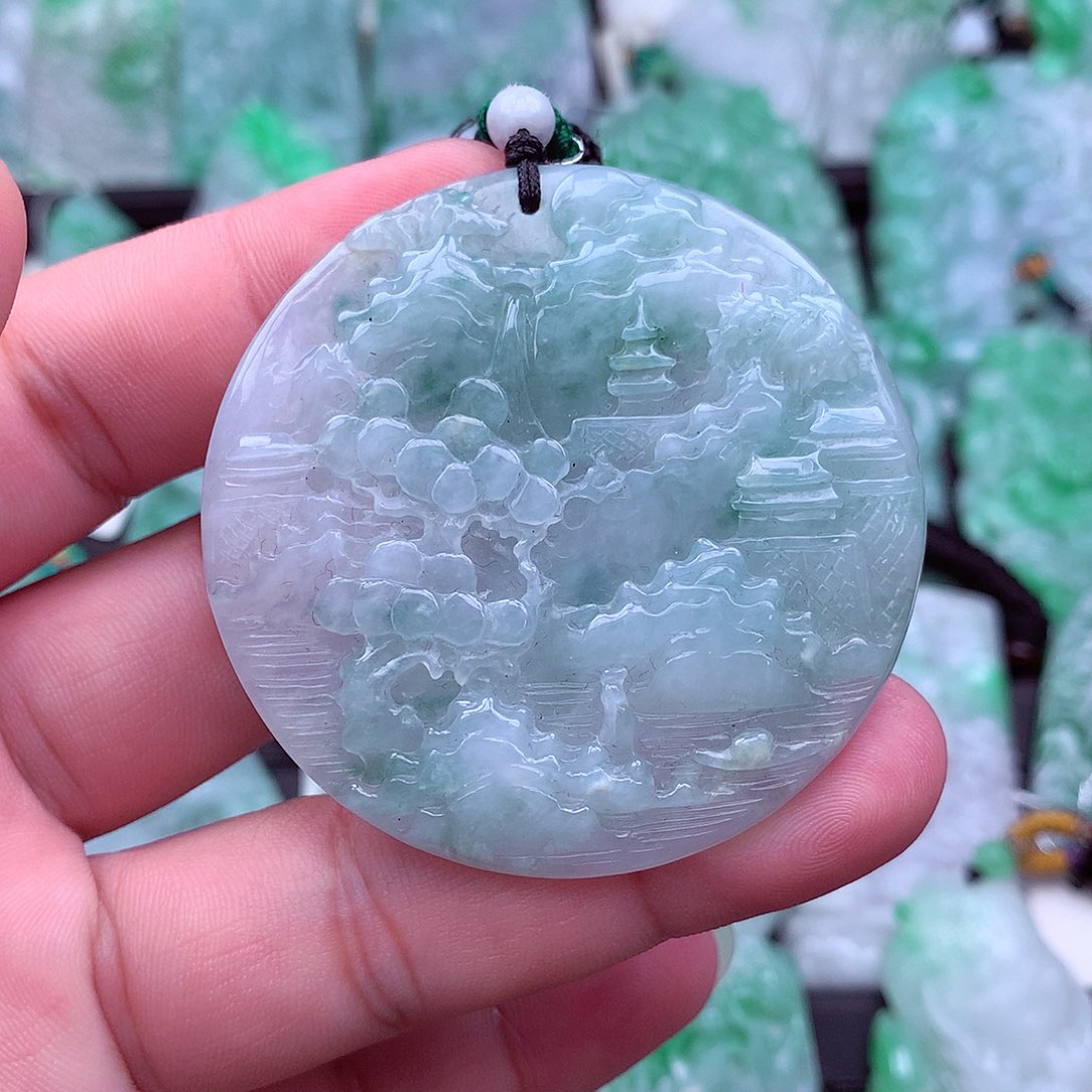 翡翠未镶嵌吊坠(不含链)