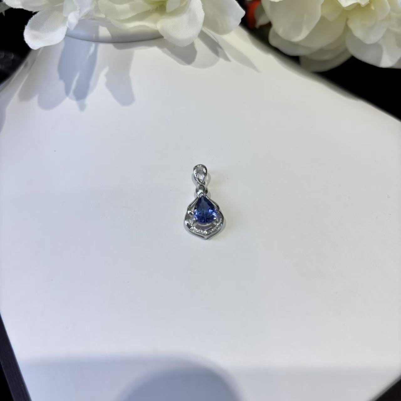 18K金坦桑石吊坠-TSS008