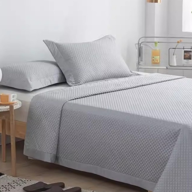 双面140S匹马棉床盖三件套轻奢高级感色衍缝夹棉床单四季通棉