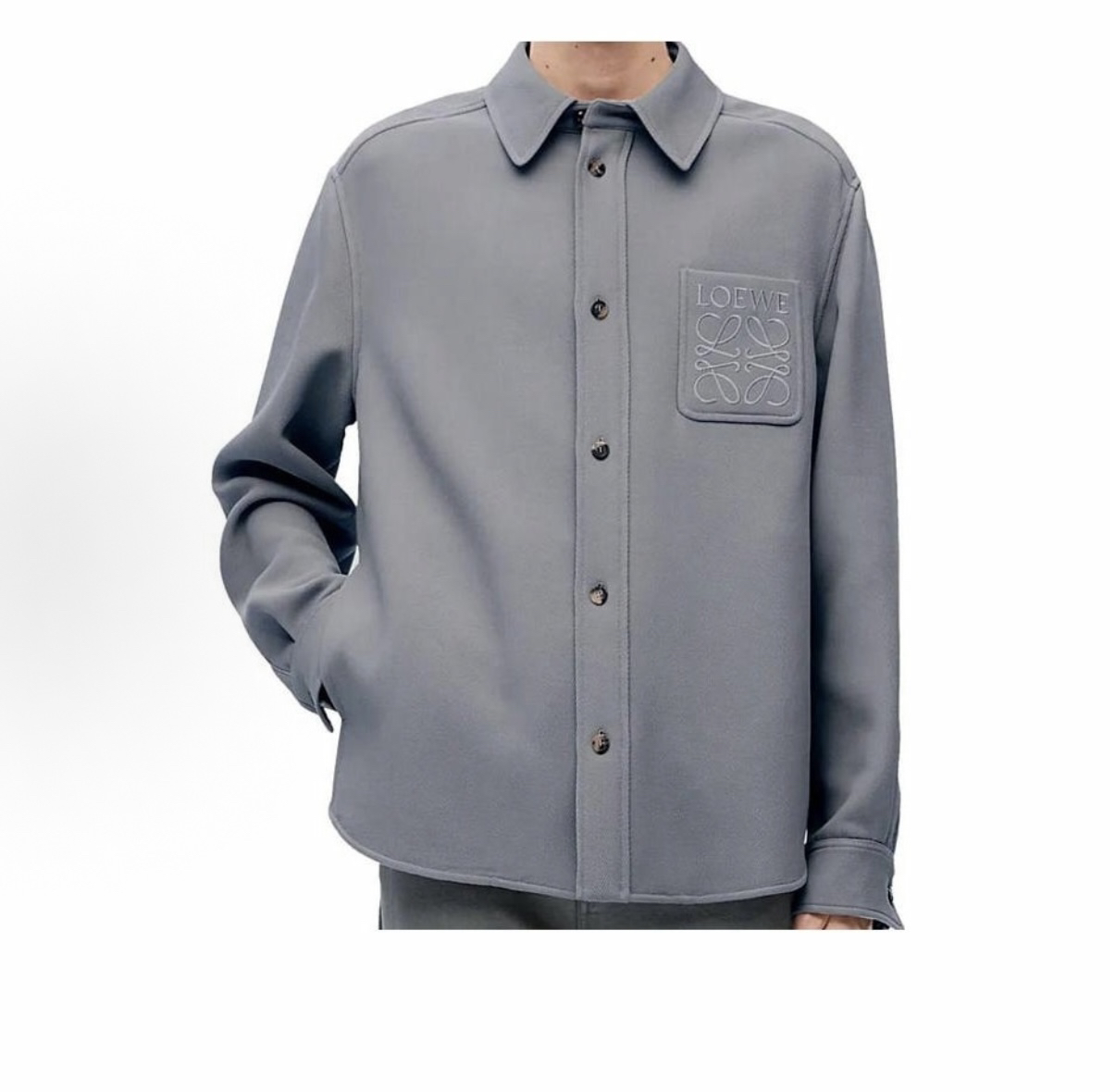 全新未使用 LOEWE/罗意威 刺绣排扣翻领夹克外套/尺码46编号7696