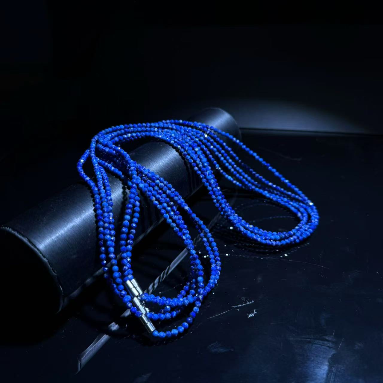 【皇后甄选】青金石钻切小米多圈手串 -多样性发其一