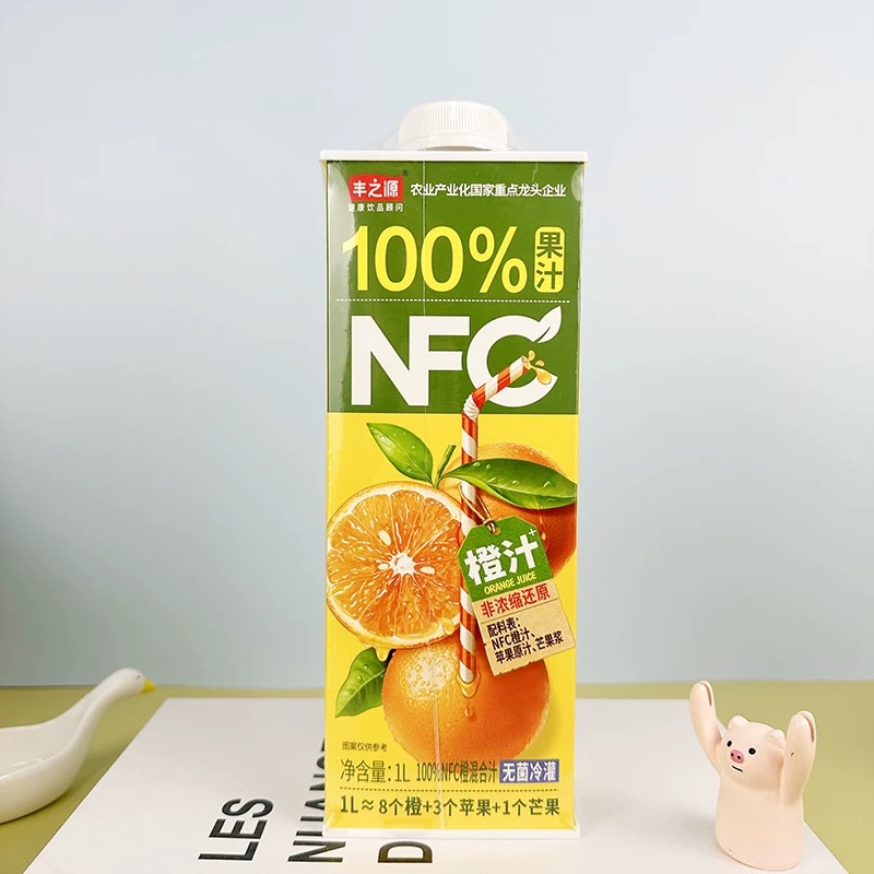 【小时达】丰之源100%果汁橙汁味1L/瓶