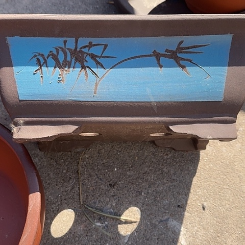 紫砂宜兴紫砂花盆32蓝马槽