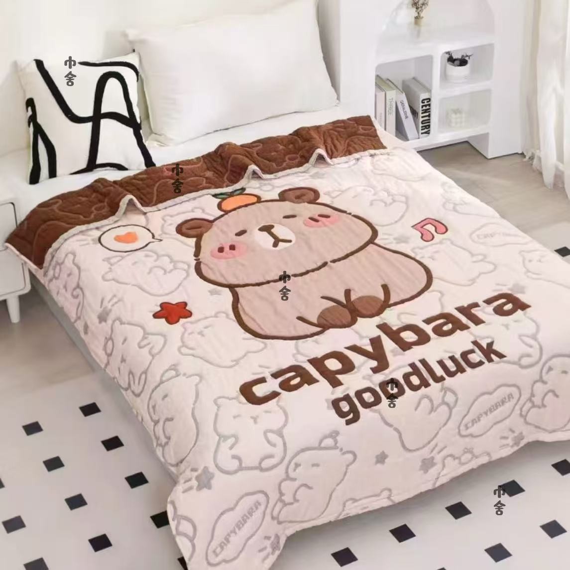 【橙子卡皮】200*230cm 柔软亲肤卡通泡芙被