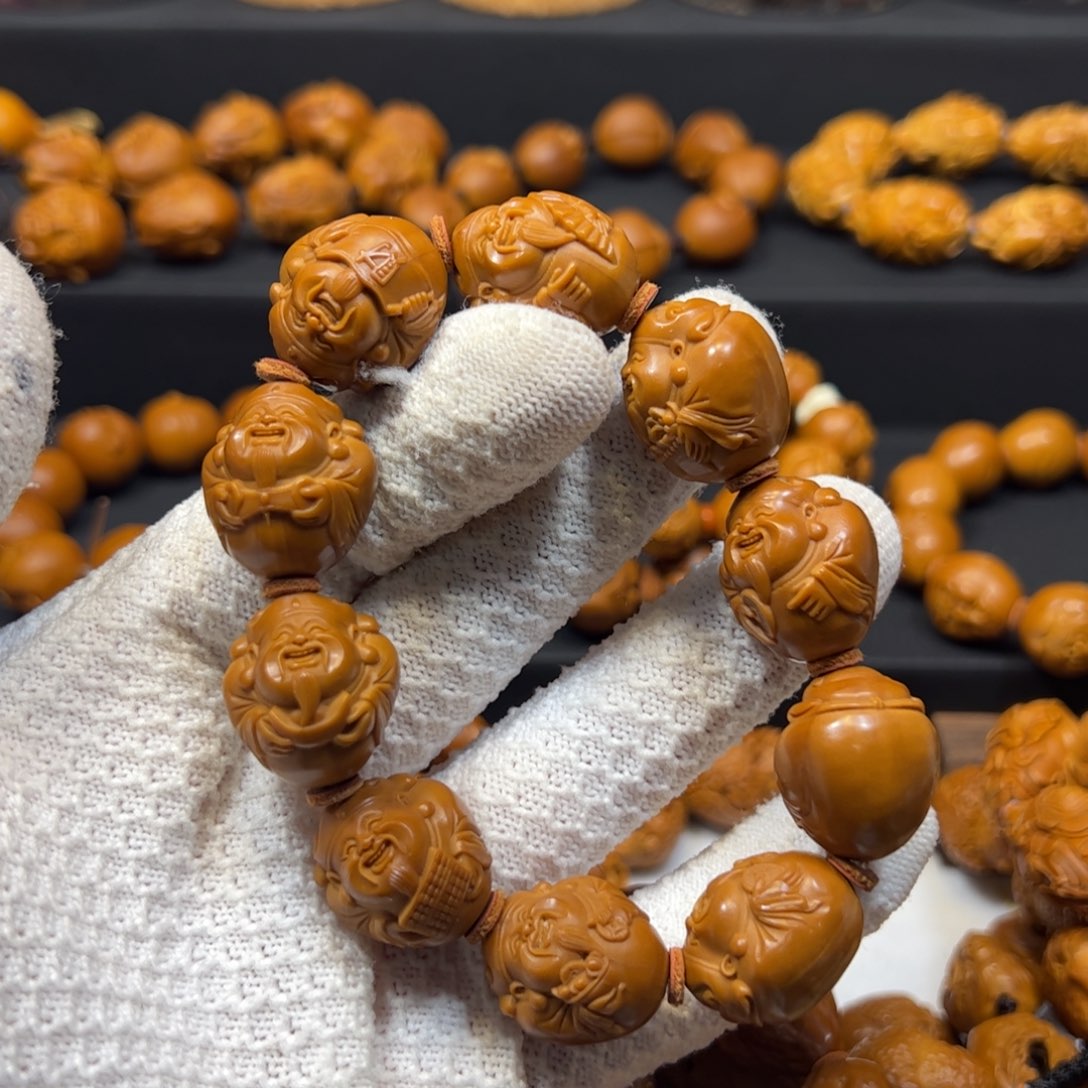 一***）手串/手链橄榄核1.9光背财神