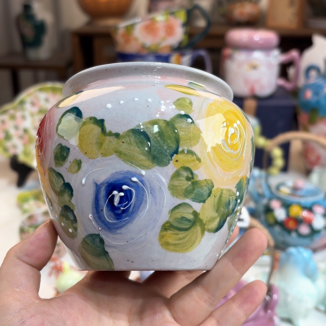 景德镇手绘高温釉下彩陶瓷茶具