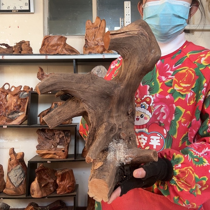 平***安木太行崖柏摆件摆件