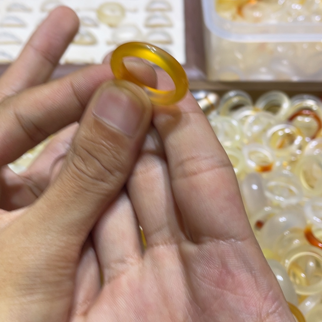 玛瑙/玉髓未镶嵌戒指237号港18