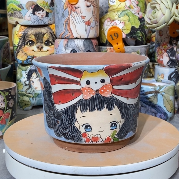 红陶景德镇艺术手绘作品