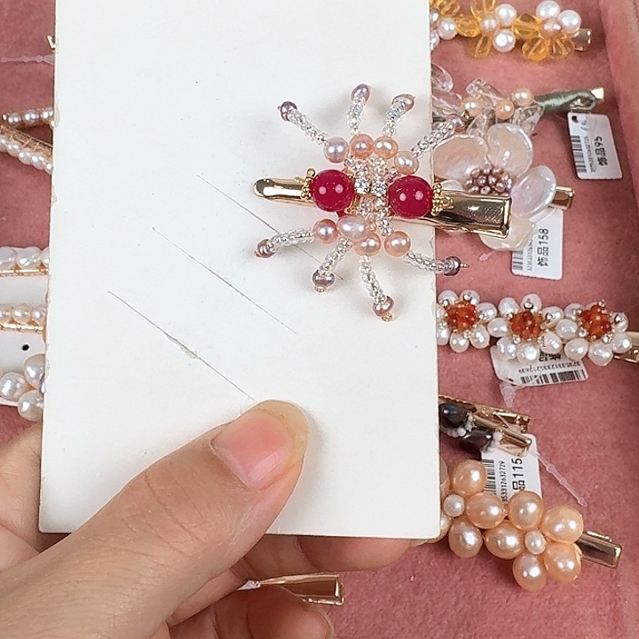 淡水珍珠发饰未镶嵌