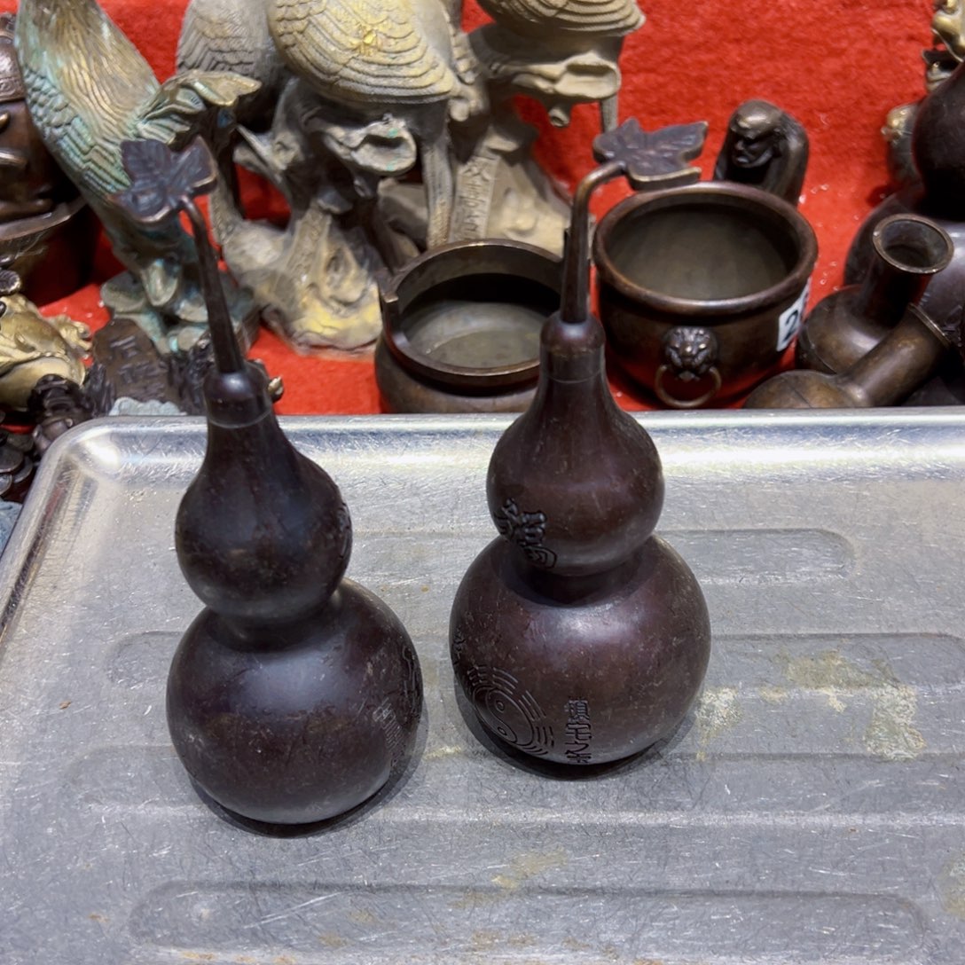 黄铜摆件，文房摆件