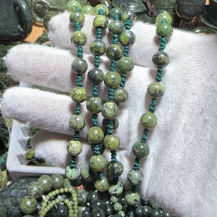 蛇纹石玉腰链未镶嵌