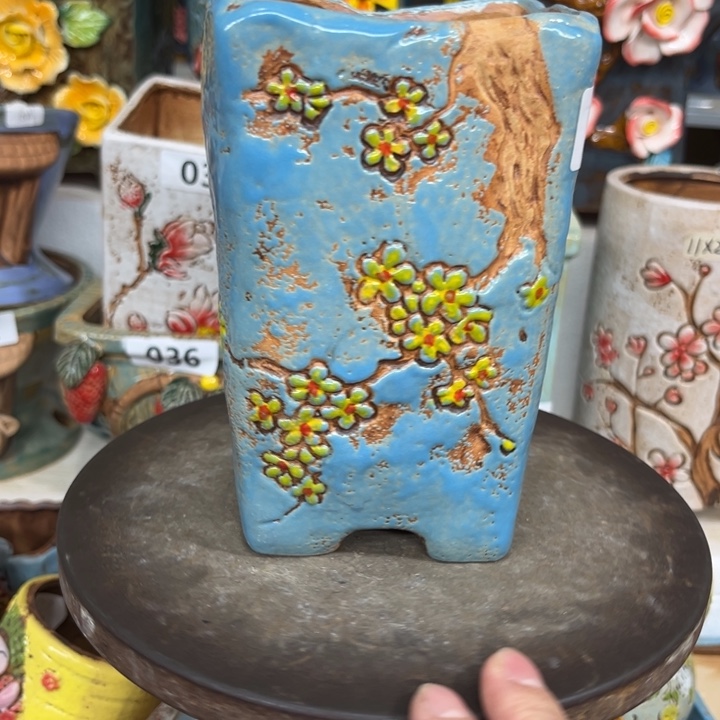 紫砂花盆粗陶材质多肉花盆