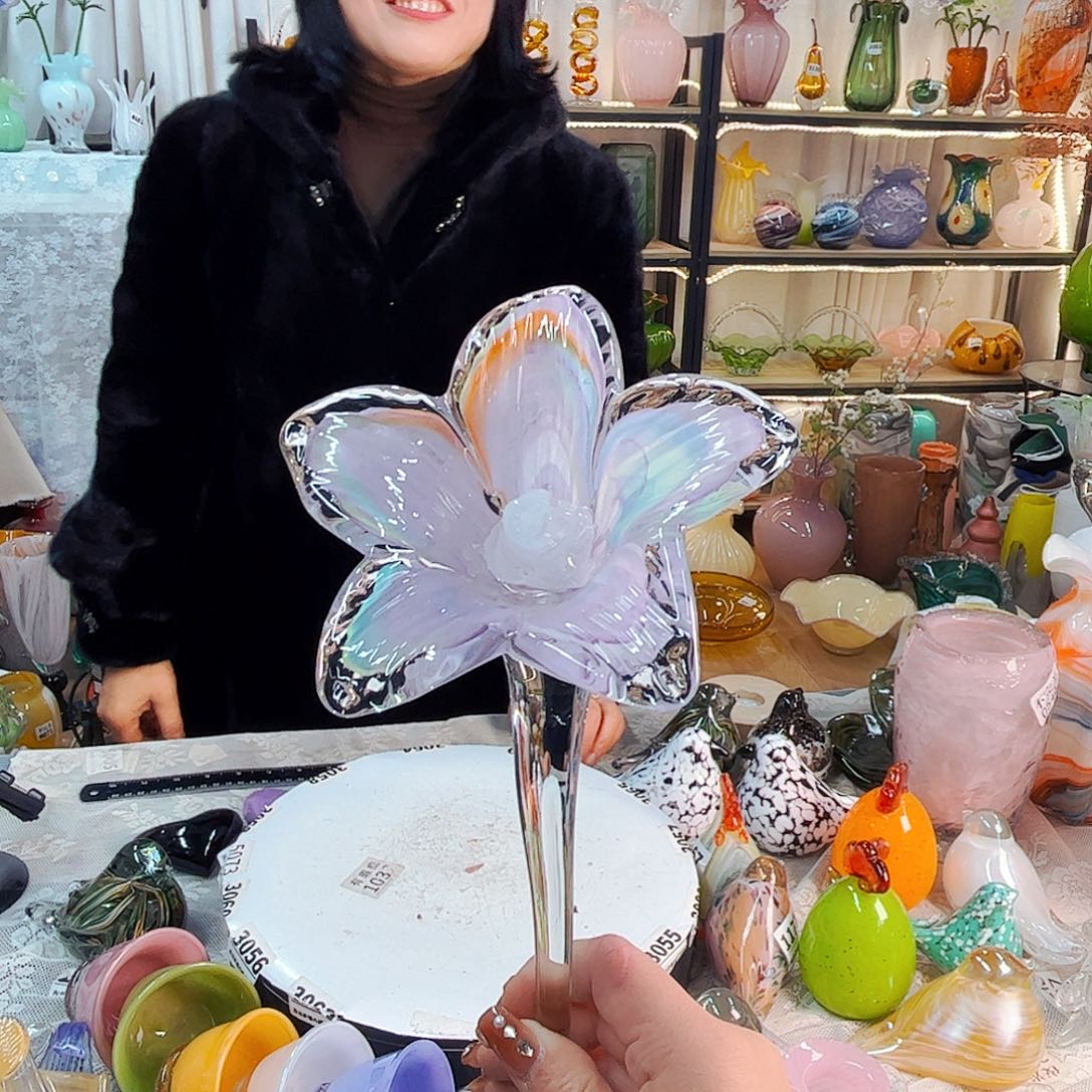 野玫瑰家悦美居琉璃摆件