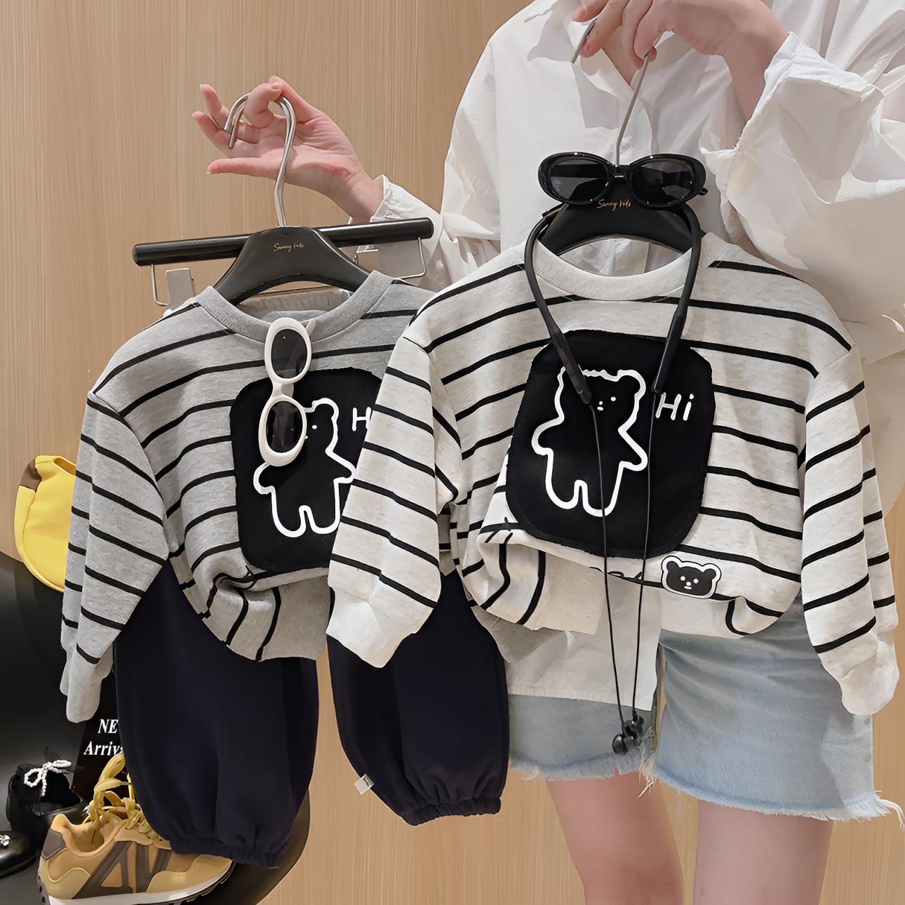 男女童卫衣春秋款新款圆领儿童长袖打底衫男孩秋装上衣韩版洋气