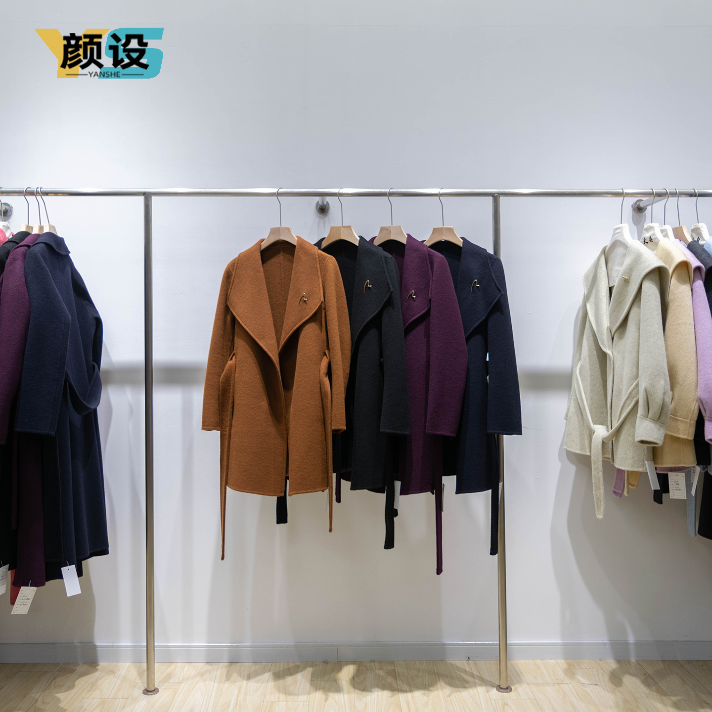 系带小个子款双面羊绒外套2025秋冬新款双面羊毛呢大衣女