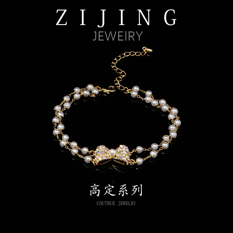 铜合金合成锆石手链 CC6117 高定系列手链 18+5CM