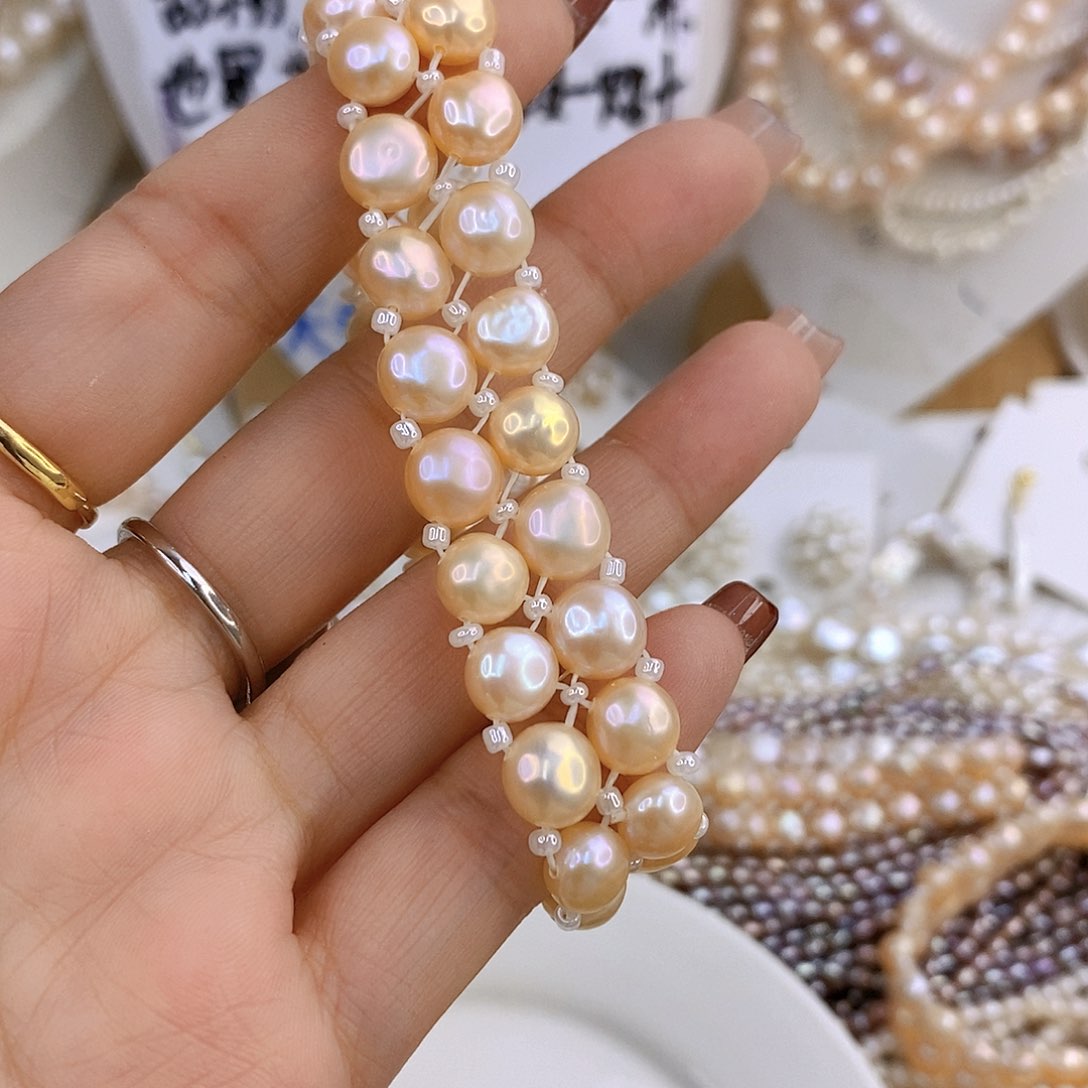 淡水珍珠手绳合金