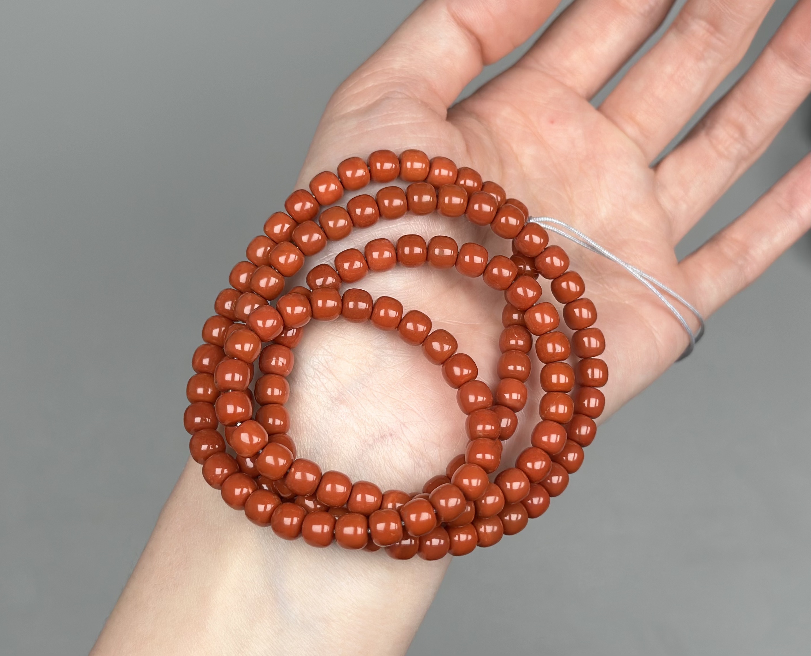 南红手串108颗未镶嵌