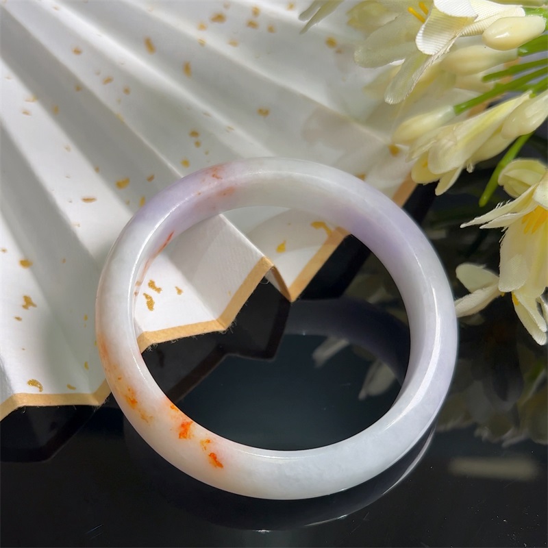 Colourful Yunnan/七彩云南糯冰种红翡大鱼海棠手镯