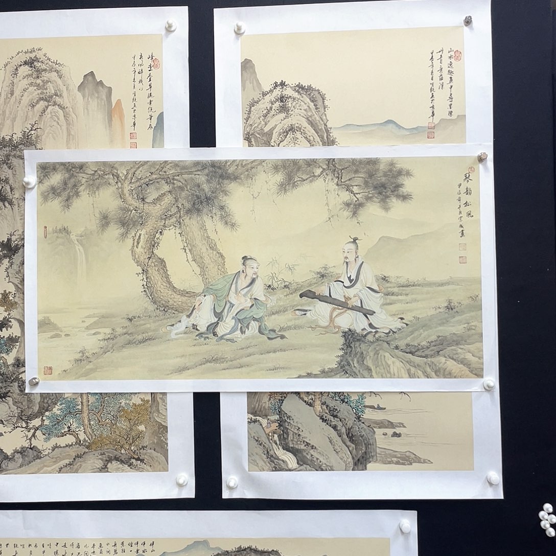 国画手绘国画，工笔人物山水精品