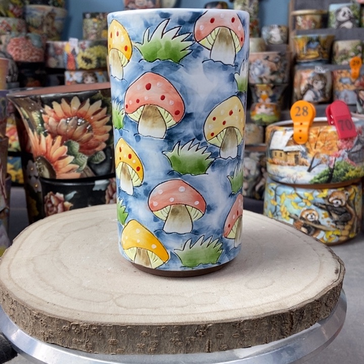 红陶景德镇艺术手绘作品