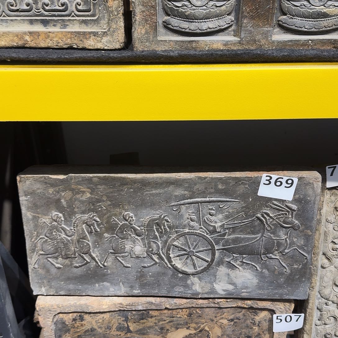 老砖后刻干泡茶台