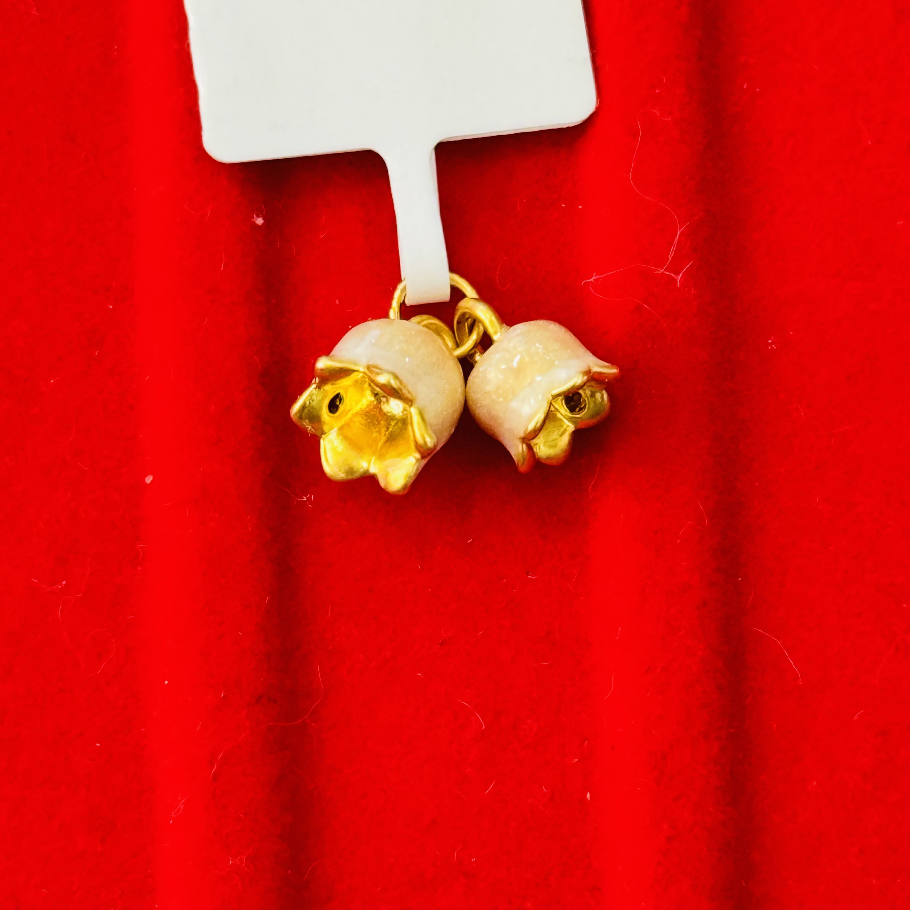 【莹莹专享】足金999饰品 两世欢风铃花吊坠 GP 0.37