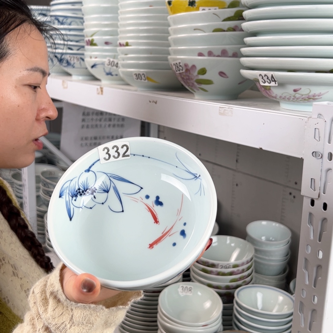 中瑕手绘6寸罗汉碗（随机图案单只装）