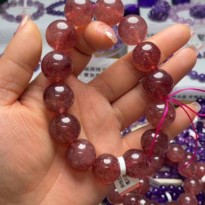 烟晶手链未镶嵌天然水晶