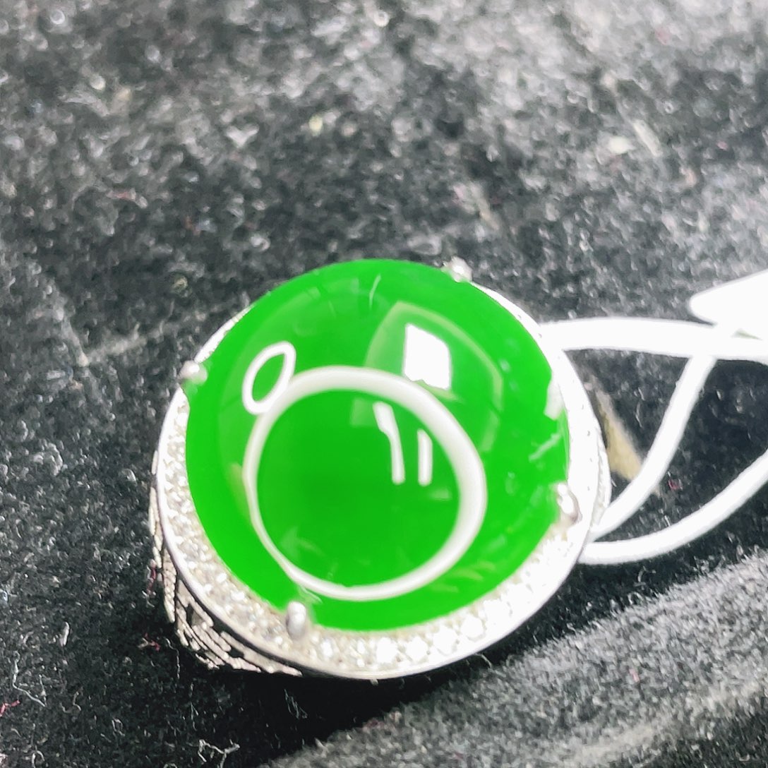 翡翠银S925镶嵌颈饰38