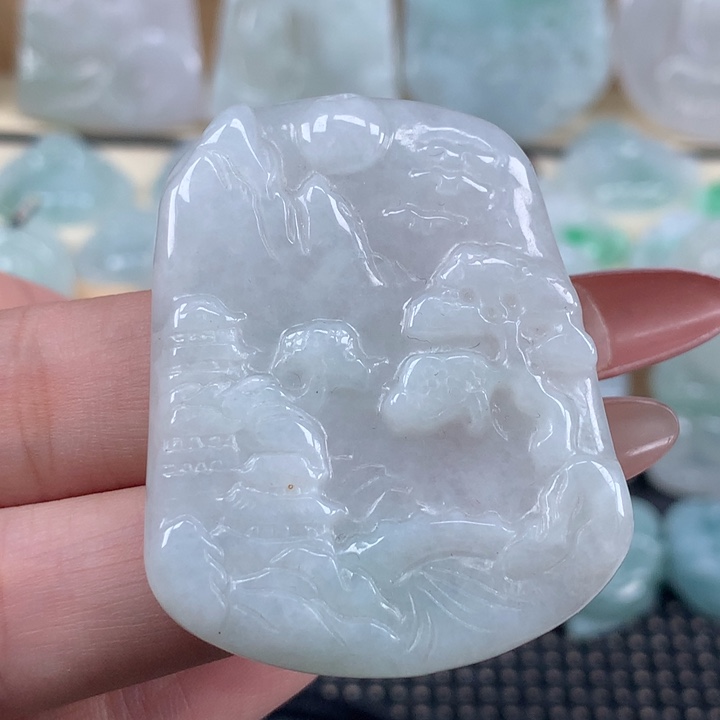 颈饰未镶嵌翡翠山水