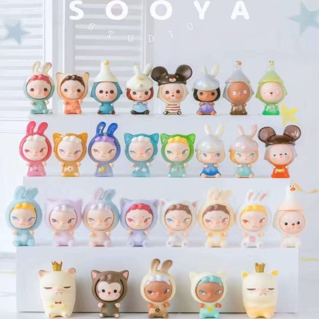 糖妹【直播间代拆】SOOYA初代坐坐系列盲盒萌粒可爱公仔网红公仔